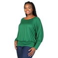 thumbnail image 6 of Plus Size Blouson Sleeve Banded Bottom Top, 6 of 10
