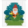 thumbnail image 3 of Ambesonne Gnome Shower Curtain, Dwarf on Grassy Meadow Fun, 69"Wx70"L, Multicolor, 3 of 3