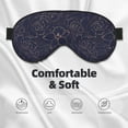 thumbnail image 3 of Goofa Copper-Gold Gloss Outline Navy Dark Blue Printed Sleep Eye Mask for Men Women, Zero Eye Pressure Sleeping Mask, Light Blocking Night Blindfold, Soft Eye Shade Cover, 3 of 7