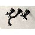 thumbnail image 3 of Kingston Brass  Hamilton Two-Handle 3-Hole Wall Mount Bathroom Faucet Matte Black Matte, 3 of 5