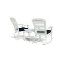 thumbnail image 4 of Tortuga Outdoor Portside Plantation Rocking Chair 3 Piece Set - White w/ Navy Cushion, 4 of 8