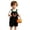 Black, variant on CAIVO Halloween Pumpkin Patchwork Striped Romper With Pockets For Boys Girls Casual Style Sleeveless Strap One-Pieces For Toddlers And Children Playwear