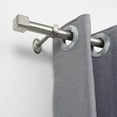 thumbnail image 4 of Single Curtain Rods,with Square Cylindrical Aluminum Alloy Finials,1 Inch Heavy Duty Drapery Rods Adjustable Length 144-164"(12-13.6ft),Satin Nickel, 4 of 14