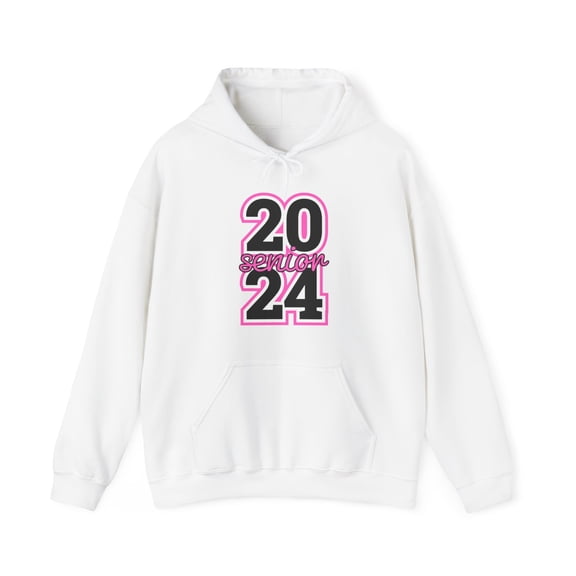 Senior Class 2024 - Pink - Graduation Grad High School Hooded Sweatshirt