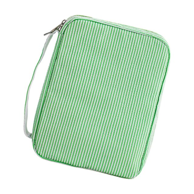 Abbracc Sac de Rangement pour Livres avec Fermeture Éclair et Poignée Trousse pour Enfants Vert