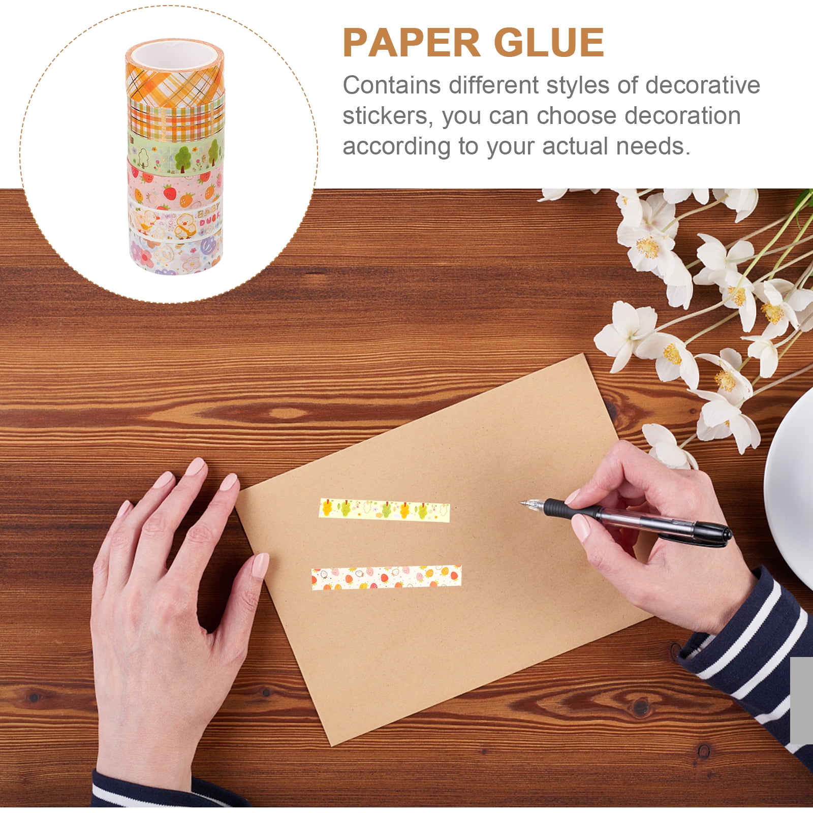 6 Rolls Washi Tape Scrapbooking DIY Decor Journal Tape Planner Masking Tape  
