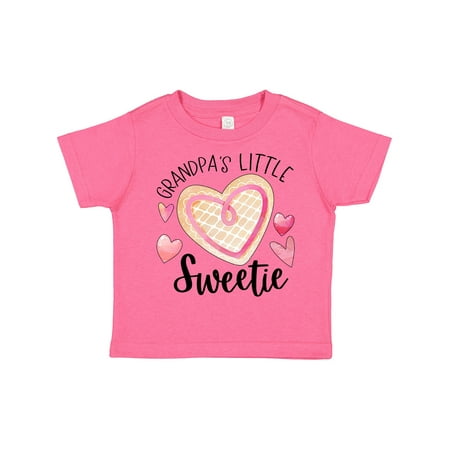 

Inktastic Grandpa s Little Sweetie with Pink Heart Cookie Gift Toddler Boy or Toddler Girl T-Shirt