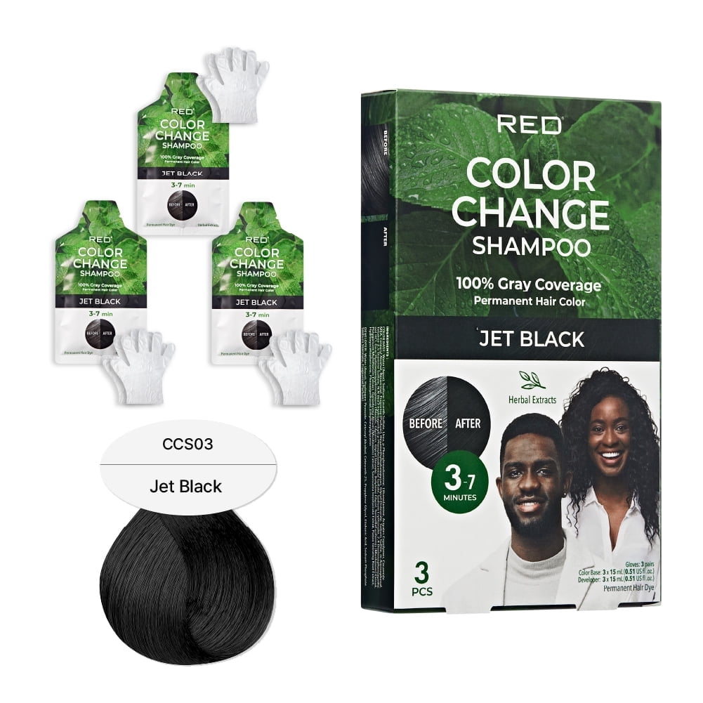 Red by Kiss Color Change Shampoo – Permanent Hair Color with 100