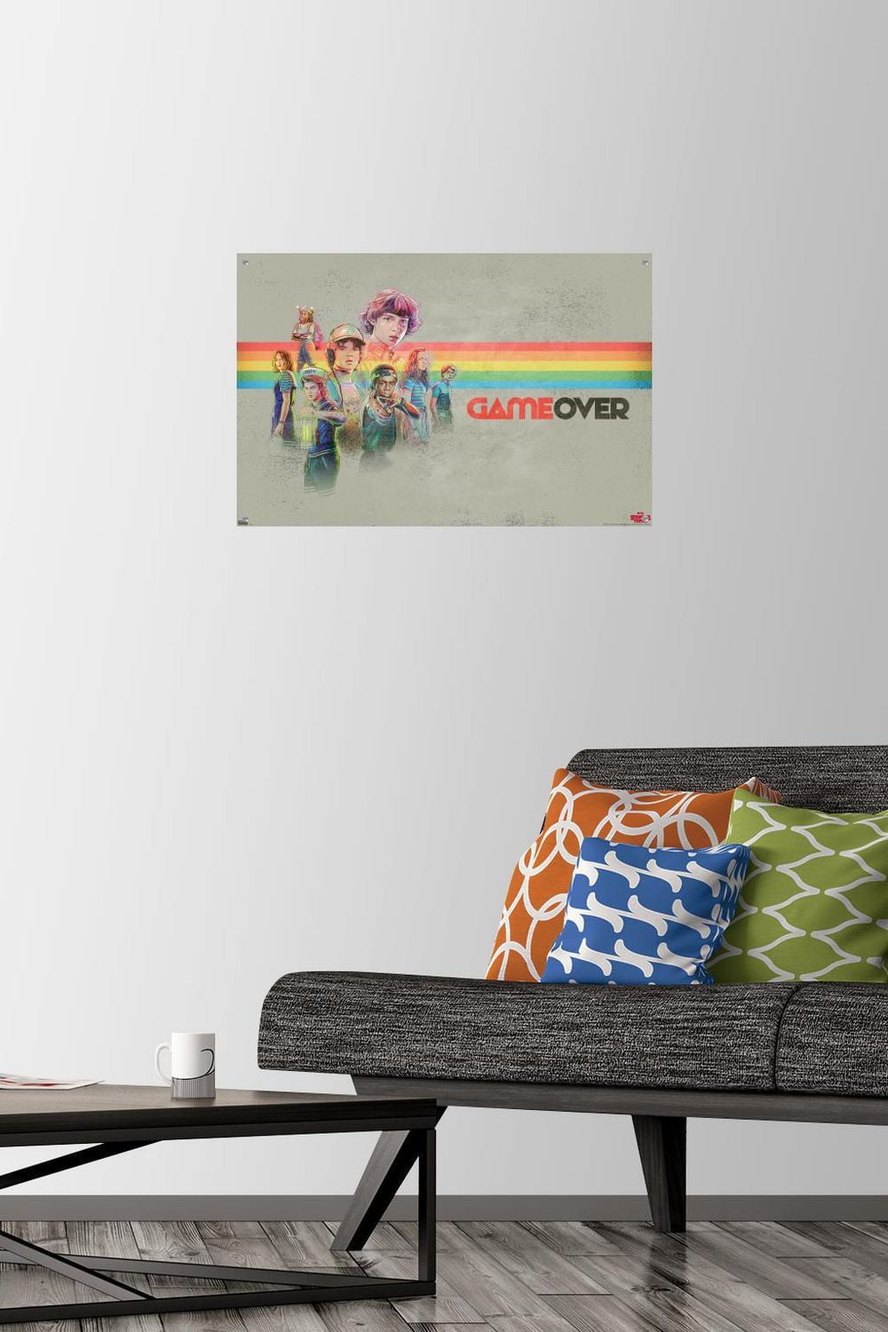 Netflix Stranger Things 3 - Game Over Wall Poster with Push Pins, 14.725" x 22.375"