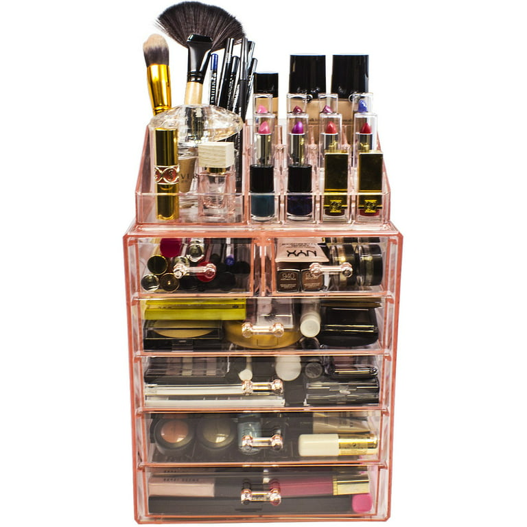 Mini Makeup Organizer with Mirror - Pink – Sorbus Beauty