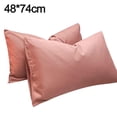 thumbnail image 2 of Juego de 2 fundas de almohada gris oscuro, funda de almohada de cama con tejido de satén suave de algodón lavado, 2 of 5