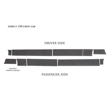 Lund 5821436 Black Large Rhino Lining Rocker Guard Fits select: 2013-2014 FORD F150 SUPER CAB, 2010 FORD F150 SUPERCREW