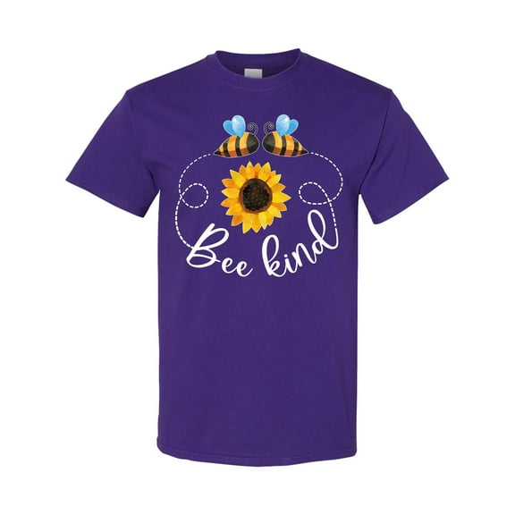 Inktastic Bee Kind Bees and Sunflower T-Shirt