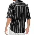 thumbnail image 3 of Shirts for Men, Mens Fashionable Short Sleeved Stand Up Collar Button Top, 3 of 6