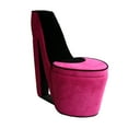 thumbnail image 2 of ORE International Pink/Black High Heels Storage Chair-Color:Pink, 2 of 5