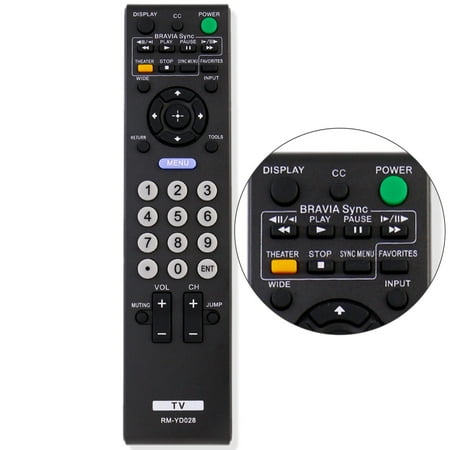 New Remote RM-YD028 Replacement for Sony KDL-46VE5 KDL-46VL150 KDL-52S5100