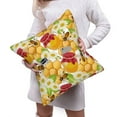 thumbnail image 6 of Bingfone Bees Honeycomb Linen Throw Pillow Covers Cushion Case Pocket Button Vintage Farmhouse Pillowcase for Sofa Couch Bed 16"x16", 6 of 9