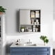 thumbnail image 3 of VERDALAY Armario de baño con puerta corredera Armario de baño de 3 niveles Armario de madera Armario empotrado en la pared Un estante abierto Armario flotante para baño Armario de cocina, 3 of 11