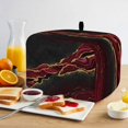 thumbnail image 2 of Toaster Cover 2 Slice, Red Marble Dustproof Bakeware Oven Protector with Top Hook, Gold Abstract Vintage Modern Ombre Art Waterproof Small Kitchen Appliance Toasters Dust Cover, 11"x6"x8", 2 of 9
