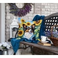 thumbnail image 4 of Papillon in Sunflowers Throw Pillow 18 in x 18 in, 4 of 5