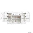 thumbnail image 5 of Montary Buffet Cabinet with Doors, Modern Sideboard with Drawer & Adjustable Shelf, Storage Cabinet for Kitchen, Dining Room, Living Room, White, 5 of 7