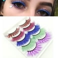 thumbnail image 4 of Colorful Eyelashes Halloween Dramatic Party Mixed Color False  Lashes Eye Extensions Makeup, 4 of 9