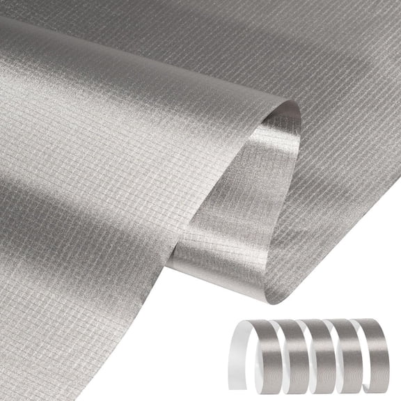 QZS 43.3x78.7In Prevents Electromagnetic Fabric,Silver Anti Radiation Cloth for Electromagnetic,1Pc 0.8In x65.6Ft Conductive Tape for Home