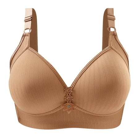 Qinxin Balconette Push Up Bra - Bra Strap Holders for Slipping Clothes Under Front Closure Bra Smoothing Underwire Bra Underwire Bras Full Figure Training Bra for Girls 10-12