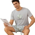 thumbnail image 5 of Printed Men's Loose-Fitting Casual Short-Sleeved Shorts Homewear Set, 5 of 6