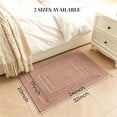 thumbnail image 6 of Yiannan 20x32 Inch Cotton Bath Rug, Soft Absorbent Non Slip Mat, Machine Washable Non Shedding, Fashionable Mat for Bathroom, Kitchen and Laundry,Mauve, 6 of 8