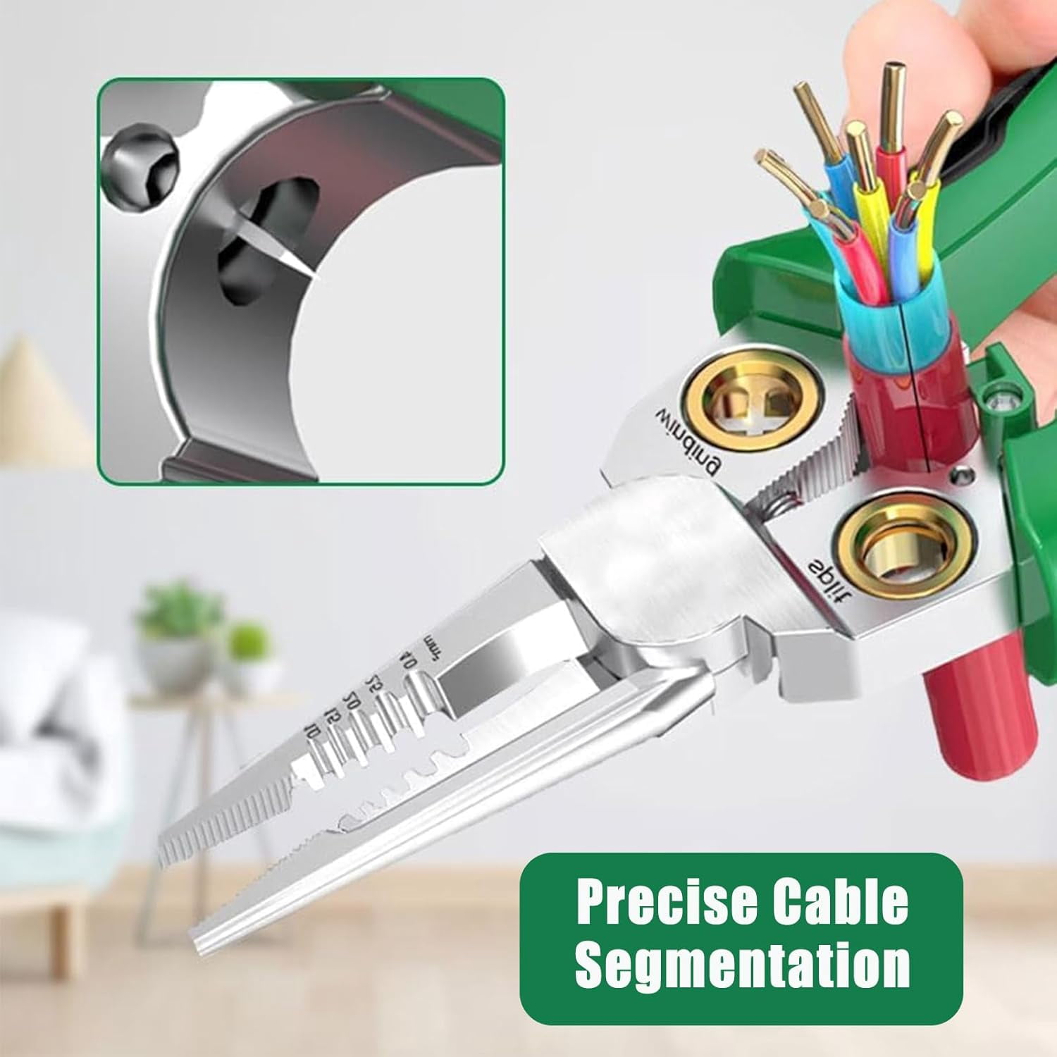 8-in-1 Wire Pliers with Voltage Detection | Multi-Function Stripper, Cutter & Voltage Tester Tool for Professional Electricians & Home DIY