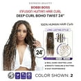 thumbnail image 6 of Ebo Bobbi Boss Infusion Human Hair Curl Crochet Braid Deep Curl Boho Twist 24" ( 1B Off Black ) 3 Pack, 6 of 7