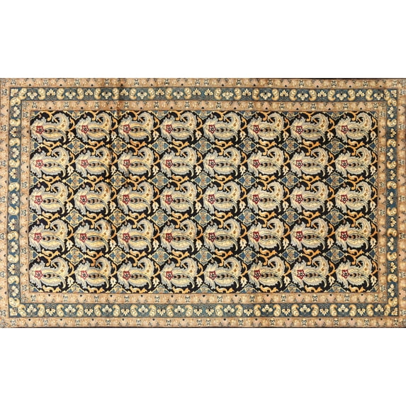 Ahgly Company Indoor Rectangle Traditional Coffee Brown Persian Area Rugs, 8' x 12'