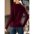 thumbnail image 6 of DOKOTOO Knit Sweater for Women Hollow Out Sleeve Comfortable Pullover Trendy Winter Sweater, 6 of 9