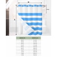 thumbnail image 6 of No Hook Shower Curtain with Snap-in Liner, Blue Striped Waterproof Fabric Bathroom Curtains, Modern Simple Monochrome Geometric White Bath Curtains & Mesh Top Window 72"x78" Long, 6 of 6