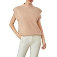 thumbnail image 2 of Caoirhny Women Knit Vest, Sleeveless Mock Neck Solid Color Loose Tank Top Fall Sweater for Casual Daily, 2 of 9