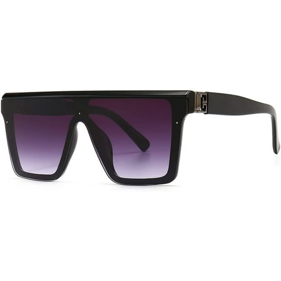 Mewfacos Vintage Oversized Sunglasses Women Men Travel Big Frame Flat Top Sun Glasses Shades UV400