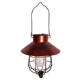thumbnail image 1 of kurtrusly Solar Lantern, Metal Lantern, Solar Edison Bulb Design, Waterproof, Hanging, Openwork Suitable Courtyards, Patios, Red Rust, 1 of 6