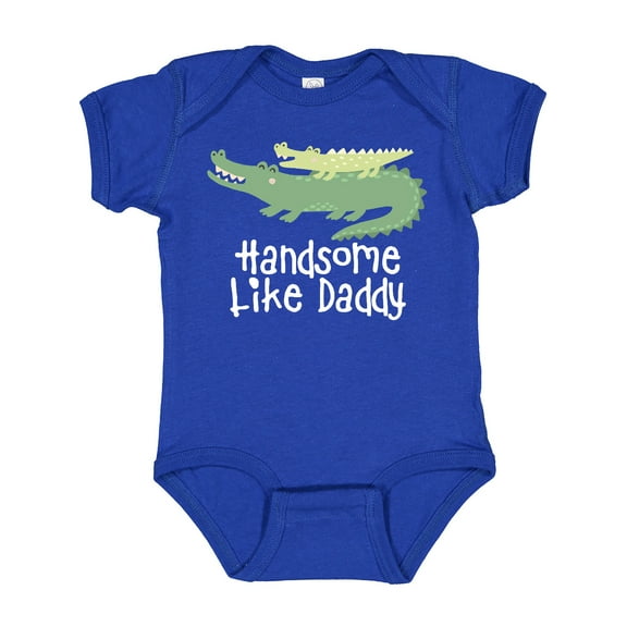Inktastic Alligator Handsome Like Daddy Baby Boy Boys Baby Bodysuit