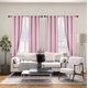 thumbnail image 1 of Juego de 2 cortinas opacas K86 para ventana, 100 % opacas, con ojales superiores, de 213 cm de largo, color rosa claro, oscurecimiento total de la habitación., 1 of 6