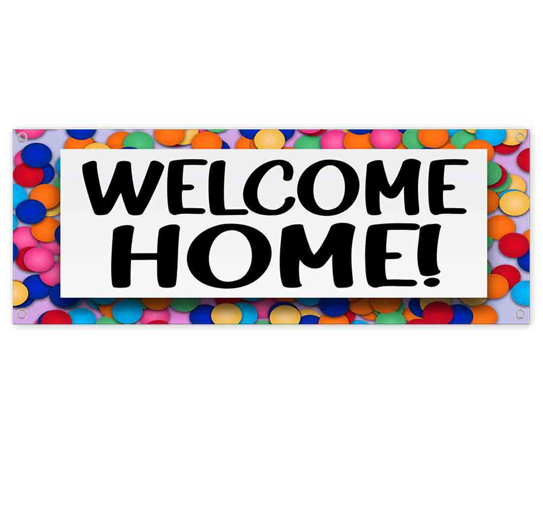 Heavy-Duty Vinyl Single-Sided with Metal Grommets Welcome Guests 13 oz Banner Non-Fabric 