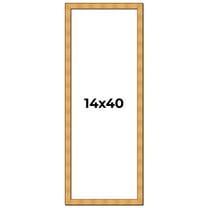 14x40 Frame Gold Rustic Solid Wood Picture Frame | 1.25 Inch Wide Moulding | Rustique Gold