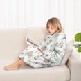 thumbnail image 4 of Fairy Princess Carriage Pattern Blanket Hoodies for Kids 6-13YR Oversize Wearable Blanket Hoodies for Boys Girls Teens, 4 of 7