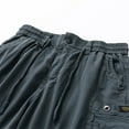 thumbnail image 5 of Men's Heavy-Duty Multi-Pocket Cargo Shorts, Outdoor Beach Work Short Pants with Quick-Dry Fabric & Reinforced Hem ,Dark Gray XL, 5 of 5