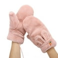 thumbnail image 2 of OAVQHLG3B Gloves Women's Winter Outdoor Riding Cute Cartoon Plus Velvet Thick Warm Plush Halter Gloves, 2 of 4