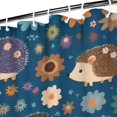 thumbnail image 3 of Cute Hedgehog Pattern with Pioneer Flower Shower Curtain 36"x72" ,Bathroom Decorative Shower Curtains Set with 12 Hooks,Modern Waterproof Washable Shower Curtain, 3 of 6