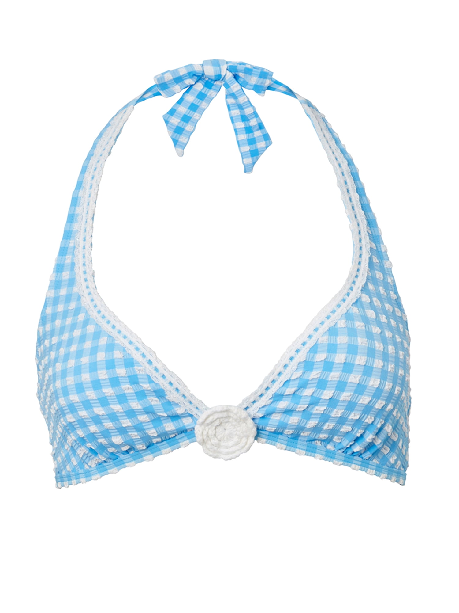 Jessica Simpson Women's Gingham Halter Bikini Top, Sizes XS-2XL