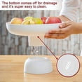 thumbnail image 2 of Frutero con pedestal extraíble, soporte redondo para cesta de frutas, soporte de exhibición de postre, decorativo para decoración de mesa central de cocina, bandeja de frutas de plástico, color blanco, 2 of 4