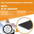 thumbnail image 2 of Threshold Ramps for Doorways Self Adhesive Threshold Ramp for Doorways, Wheelchairs, Strollers, Deceleration Ramp Black, 2 of 8