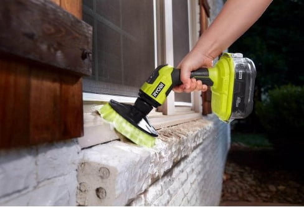 RYOBI ONE+ Cordless Compact Power Scrubber (Bare Tool) - 18V, IPX7 Waterproof, 210 RPM, For Tiles, Grout, Cars, Outdoor Furniture 2 thumbnail image